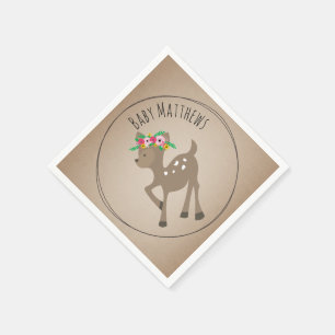 Boho Baby-Rotwild-Babyparty-Servietten Serviette