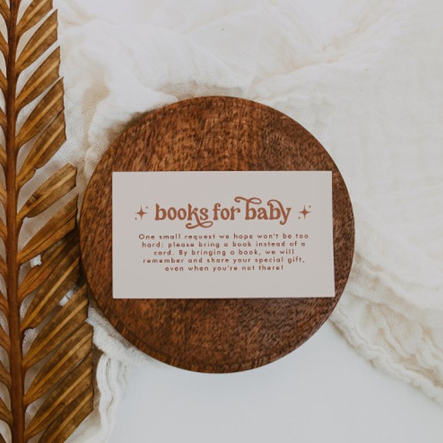 Boho Baby Showbücher für Baby Begleitkarte (Von Creator hochgeladen)