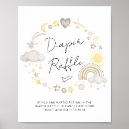 Boho Baby Showdiaper Raffle-Zeichen Poster