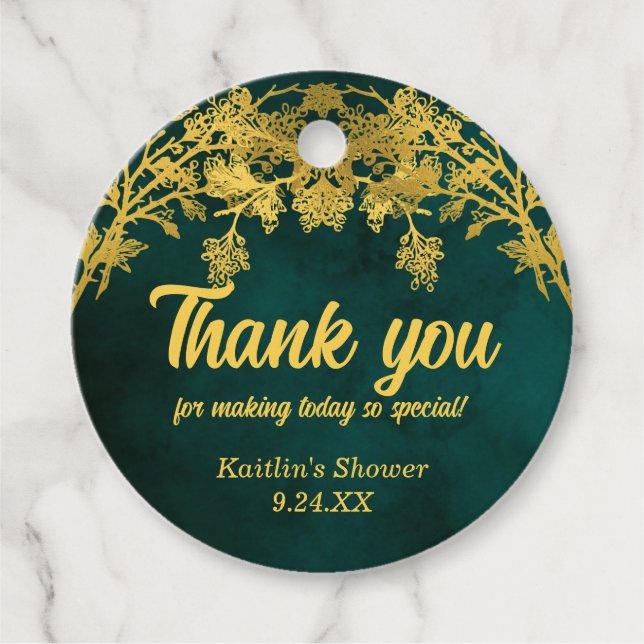 Boho Baby Shower | Brautparty Vielen Dank Geschenkanhänger (Vorderseite)