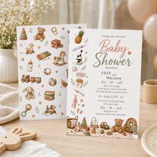 Boho-Baby-Shower-Einladung IVF-Reise Einladung