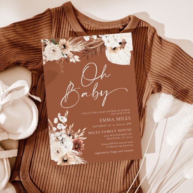 Boho Baby Shower Einladung Oh Baby (Von Creator hochgeladen)