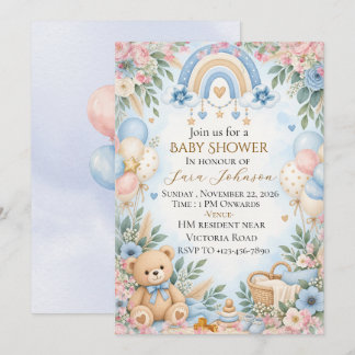 Boho-Baby-Shower-Einladung zum Bearbeiten Einladung