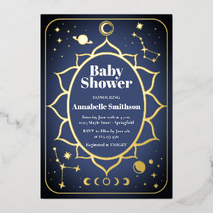 Boho Baby Shower Folieneinladung