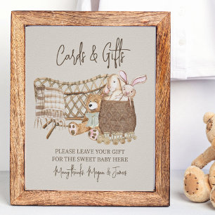 Boho Baby Shower Karten und Geschenke Kinderzimmer Poster
