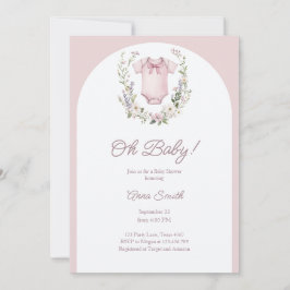 Boho Baby Shower Oh Baby Girl Garland Rustikal Einladung