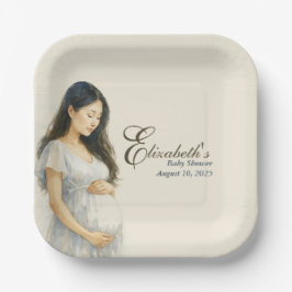 Boho Baby Shower Plates for Asian Mom Pappteller