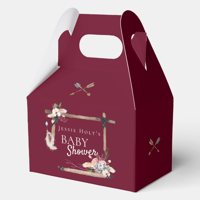 Boho Baby Shower Southwestern Arrow Geschenkschachtel (Vorderseite)