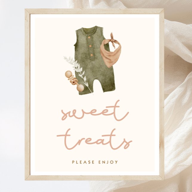Boho Baby Shower Sweet Leckereien Unterschreiben Poster (Von Creator hochgeladen)