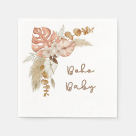 Boho Baby Shower Themed Napkins Serviette