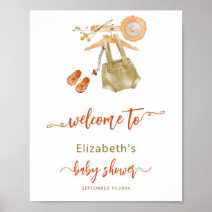 Boho-Baby-Shower-Willkommensposter Poster
