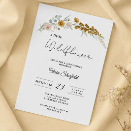 boho baby shower yellow floral baby shower  einladung