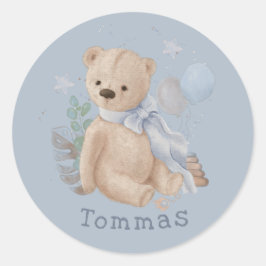 Boho Baby Teddy Bär Classic Round Sticker