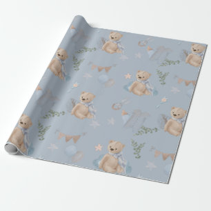 Boho Baby Teddy Bär Wrapping Paper Geschenkpapier