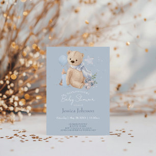 Boho-Baby-Teddybär-Einladung Einladung