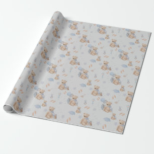 Boho-Baby-Teddybär-Geschenkpapier Geschenkpapier