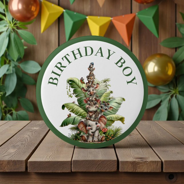 Boho-Baby-Tier-Safari-Geburtstag Button (Von Creator hochgeladen)