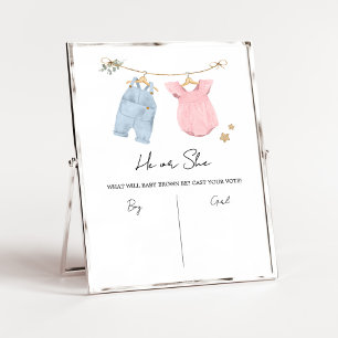 Boho-Babykleidung Geschlecht-Reveal-Schild Poster