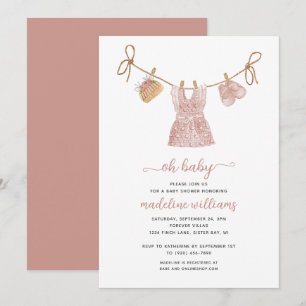 BOHO-Babykleidung Mädchen Oh Baby Shower Einladung