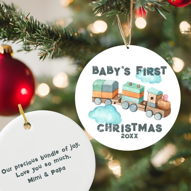 Boho Baby's First Christmas Train Ornament (Von Creator hochgeladen)