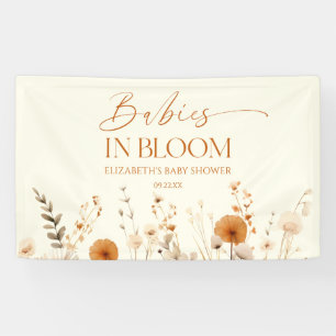 Boho Babys in Bloom Wildblume Twins Kinderdusche Banner