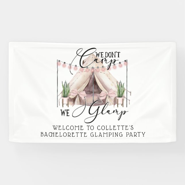 Boho Bachelorette Glamping Party Banner (Horizontal)