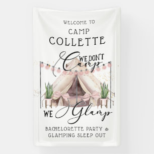 Boho Bachelorette Glamping Party unter den Sternen Banner