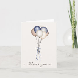 Boho Balloons, getrocknete Pampas - blau, braun, n Dankeskarte