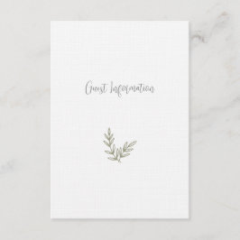 Boho Bamboo Botanischer Leaf Soft Eleganter Garten Begleitkarte