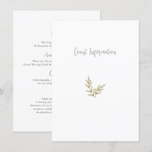 Boho Bamboo Botanischer Leaf Soft Eleganter Garten Begleitkarte