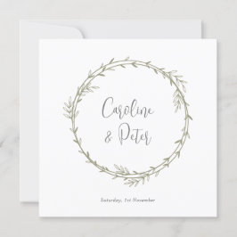 Boho Bamboo Botanischer Leaf Soft Eleganter Garten Einladung