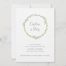 Boho Bamboo Botanischer Leaf Soft Eleganter Garten Einladung