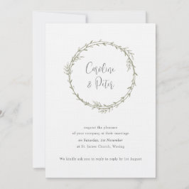 Boho Bamboo Botanischer Leaf Soft Eleganter Garten Einladung