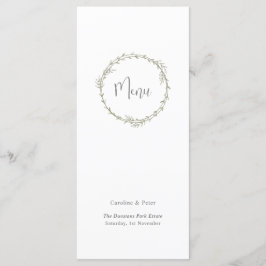 Boho Bamboo Botanischer Leaf Soft Eleganter Garten Menükarte