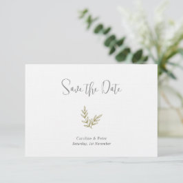 Boho Bamboo Botanischer Leaf Soft Eleganter Garten Save The Date