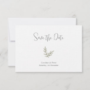 Boho Bamboo Botanischer Leaf Soft Eleganter Garten Save The Date