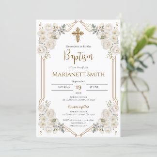 Boho Baptisse Einladung