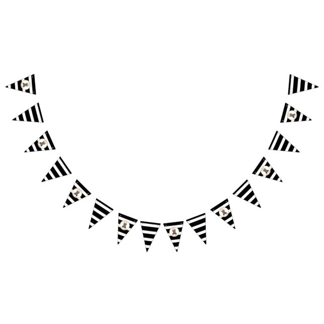 Boho Bär Stripes Babyparty Wimpelkette (Alle)