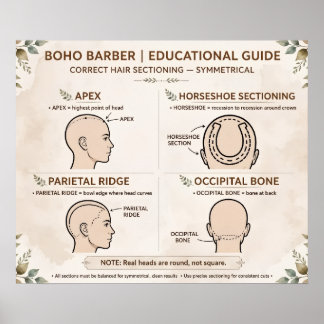 Boho-Barbier-Sektionierung Poster