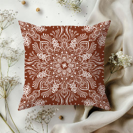 Boho Barkley Mandala Russet Red Kissen