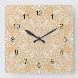 Boho Barkley Quadratische Wanduhr