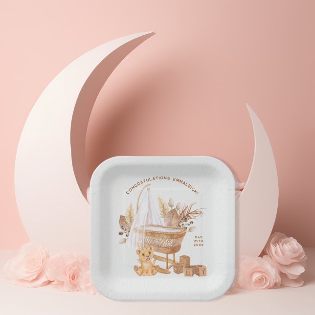 Boho Bassinet Kinderzimmer Babydusche Pappteller (Von Creator hochgeladen)