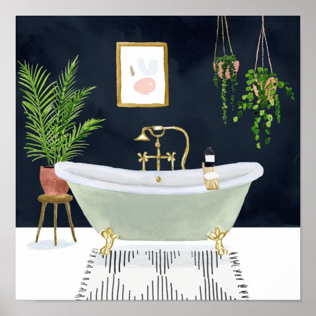 Boho Bath I Poster (Vorne)