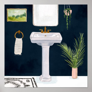 Boho Bath Sinks I Poster