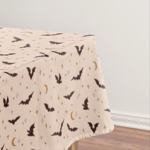 Boho Bats and Stars Halloween Pattern Tischdecke