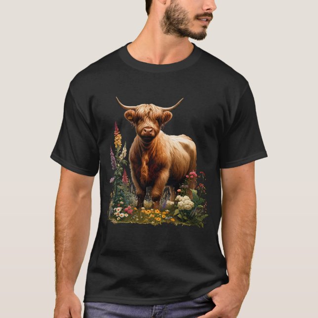 Boho-Bauer-Farm mit hoher Kuhästhetik T-Shirt (Vorderseite)