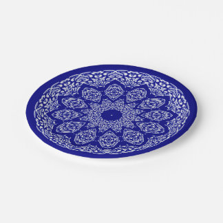 Boho Bazaar, Mix & Match Kobalt-Muster Pappteller