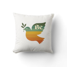 Boho Be Peace Retro-Feiertags-Wurfkissen