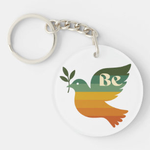 Boho Be Peace Retro-Feiertagsschlüsselanhänger Schlüsselanhänger
