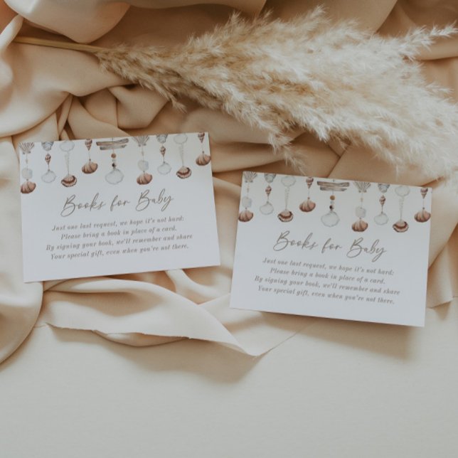 Boho Beach Books für Babyverpackungskarte Begleitkarte (Zazzle Boho Beach Books for Baby Enclosure Card)